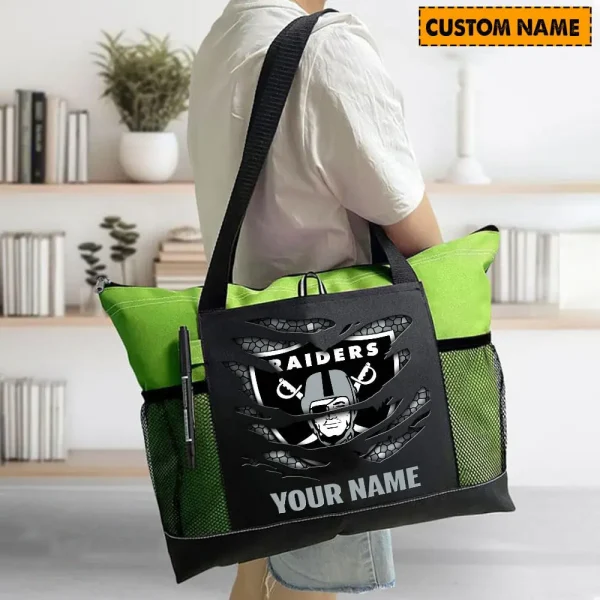 Las Vegas Raiders Personalized Waterproof Mesh Tote Bag For Fan SPTPWTBF018 - Image 2