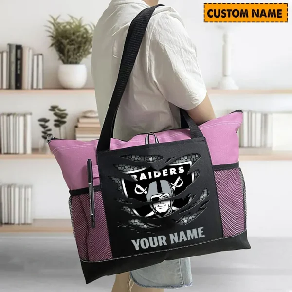 Las Vegas Raiders Personalized Waterproof Mesh Tote Bag For Fan SPTPWTBF018 - Image 3