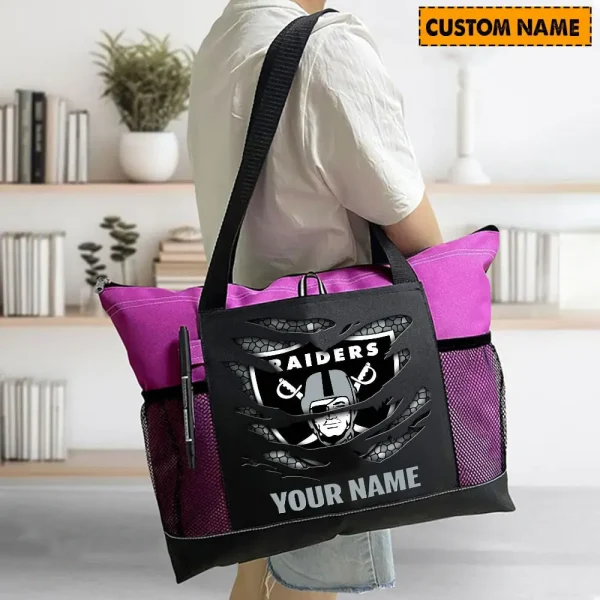 Las Vegas Raiders Personalized Waterproof Mesh Tote Bag For Fan SPTPWTBF018 - Image 4