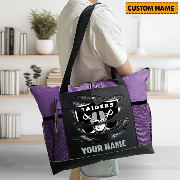 Las Vegas Raiders Personalized Waterproof Mesh Tote Bag For Fan SPTPWTBF018 - Image 5