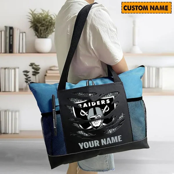 Las Vegas Raiders Personalized Waterproof Mesh Tote Bag For Fan SPTPWTBF018 - Image 7