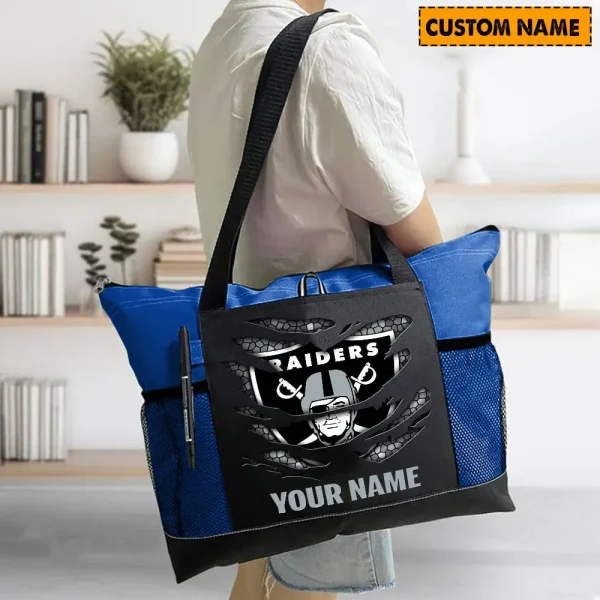 Las Vegas Raiders Personalized Waterproof Mesh Tote Bag For Fan SPTPWTBF018 - Image 8