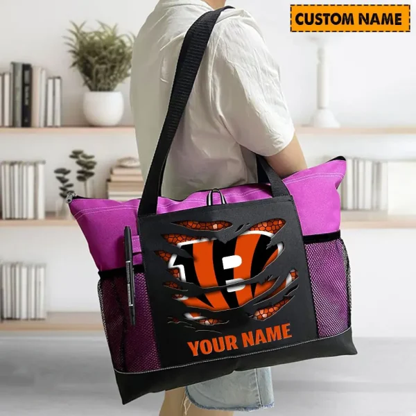 Cincinnati Bengals Personalized Waterproof Mesh Tote Bag For Fan SPTPWTBF020 - Image 3