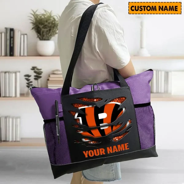 Cincinnati Bengals Personalized Waterproof Mesh Tote Bag For Fan SPTPWTBF020 - Image 4