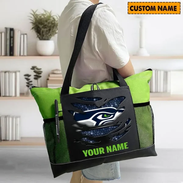 Seattle Seahawks Personalized Waterproof Mesh Tote Bag For Fan SPTPWTBF026