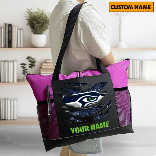 Seattle Seahawks Personalized Waterproof Mesh Tote Bag For Fan SPTPWTBF026 - Image 3