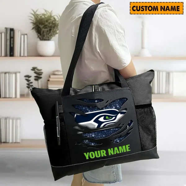Seattle Seahawks Personalized Waterproof Mesh Tote Bag For Fan SPTPWTBF026 - Image 5