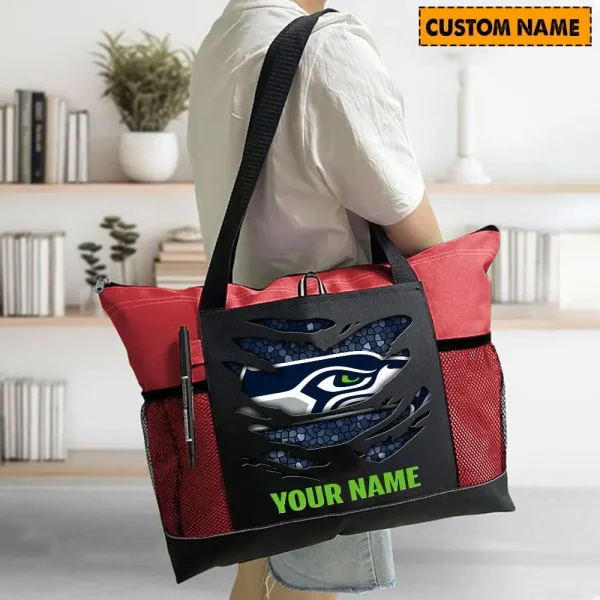 Seattle Seahawks Personalized Waterproof Mesh Tote Bag For Fan SPTPWTBF026 - Image 8