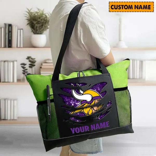 Minnesota Vikings Personalized Waterproof Mesh Tote Bag For Fan SPTPWTBF027 - Image 3