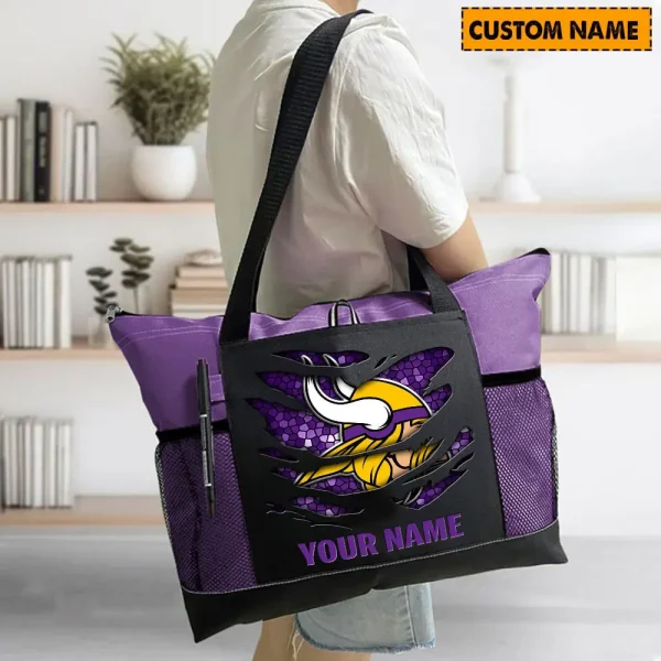 Minnesota Vikings Personalized Waterproof Mesh Tote Bag For Fan SPTPWTBF027 - Image 5