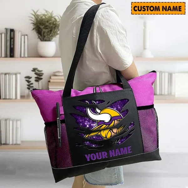 Minnesota Vikings Personalized Waterproof Mesh Tote Bag For Fan SPTPWTBF027 - Image 6