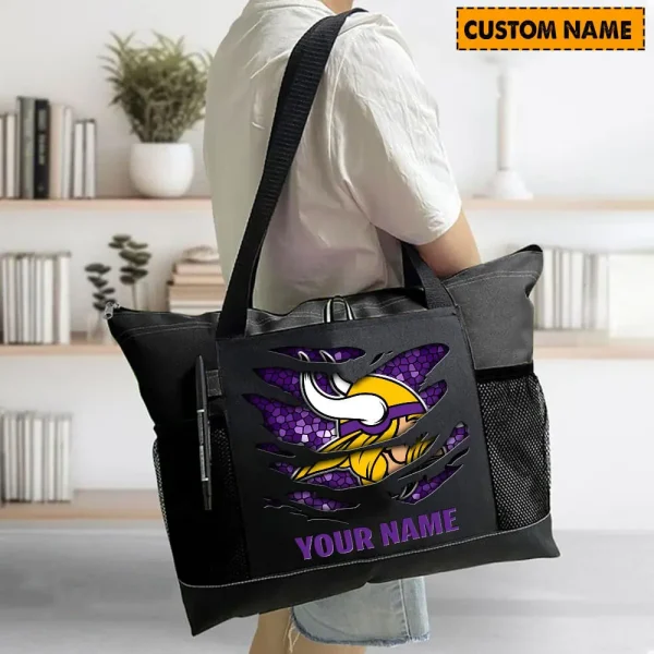 Minnesota Vikings Personalized Waterproof Mesh Tote Bag For Fan SPTPWTBF027 - Image 7