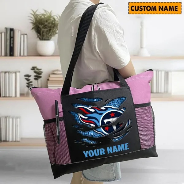 Tennessee Titans Personalized Waterproof Mesh Tote Bag For Fan SPTPWTBF028 - Image 2