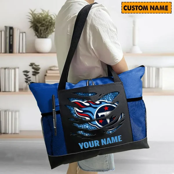 Tennessee Titans Personalized Waterproof Mesh Tote Bag For Fan SPTPWTBF028 - Image 6