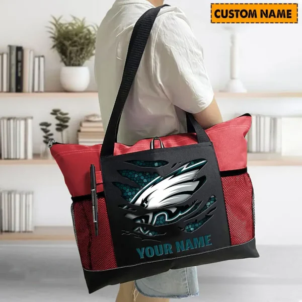 Philadelphia Eagles Personalized Waterproof Mesh Tote Bag For Fan SPTPWTBF029 - Image 4
