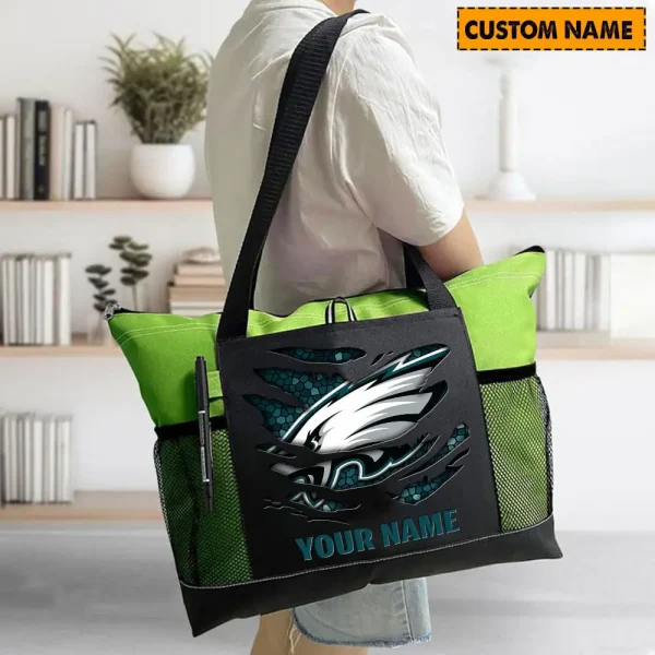 Philadelphia Eagles Personalized Waterproof Mesh Tote Bag For Fan SPTPWTBF029 - Image 5