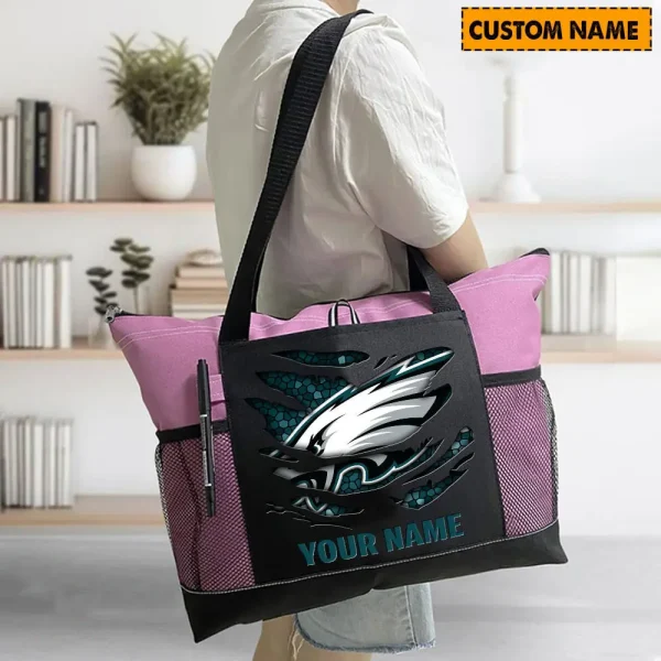 Philadelphia Eagles Personalized Waterproof Mesh Tote Bag For Fan SPTPWTBF029 - Image 6