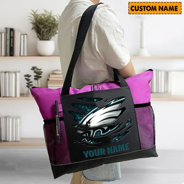 Philadelphia Eagles Personalized Waterproof Mesh Tote Bag For Fan SPTPWTBF029 - Image 7