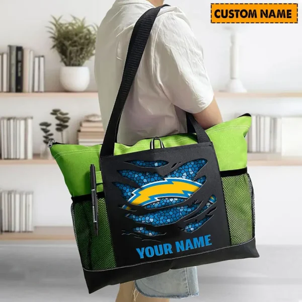 Los Angeles Chargers Personalized Waterproof Mesh Tote Bag For Fan SPTPWTBF030