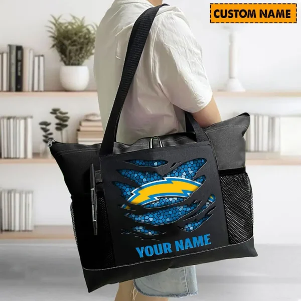 Los Angeles Chargers Personalized Waterproof Mesh Tote Bag For Fan SPTPWTBF030 - Image 5