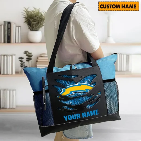 Los Angeles Chargers Personalized Waterproof Mesh Tote Bag For Fan SPTPWTBF030 - Image 6