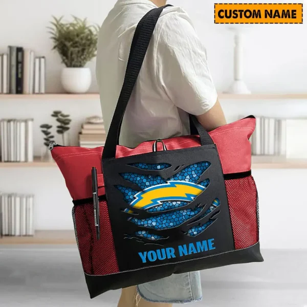 Los Angeles Chargers Personalized Waterproof Mesh Tote Bag For Fan SPTPWTBF030 - Image 8