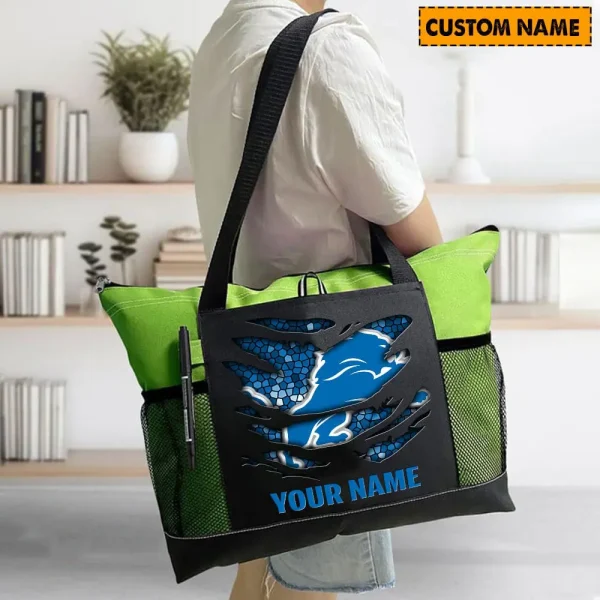 Detroit Lions Personalized Waterproof Mesh Tote Bag For Fan SPTPWTBF031 - Image 3