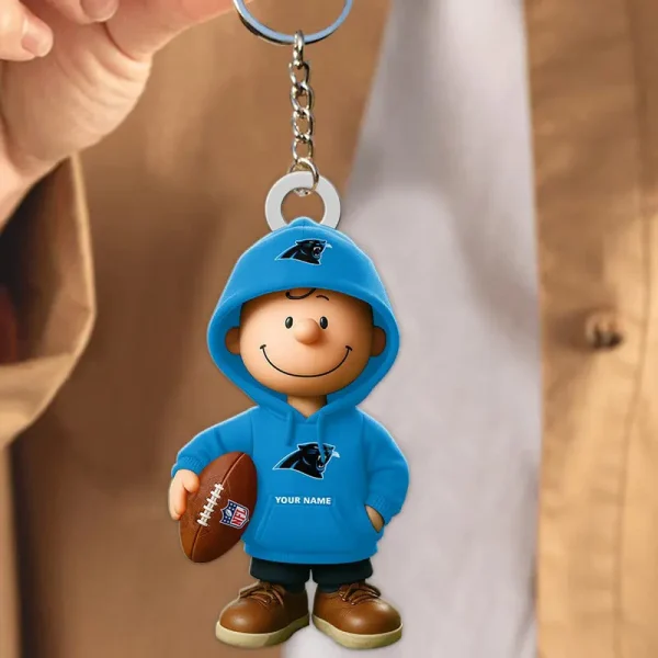 Carolina Panthers NFL x Snoopy Personalized Acrylic Keychain Perfect Gift For Fan - Limited Edition SPTAKC016