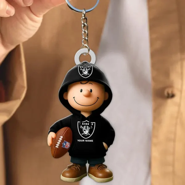 Las Vegas Raiders NFL x Snoopy Personalized Acrylic Keychain Perfect Gift For Fan - Limited Edition SPTAKC020
