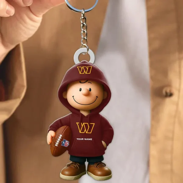 Washington Commanders NFL x Snoopy Personalized Acrylic Keychain Perfect Gift For Fan - Limited Edition SPTAKC023