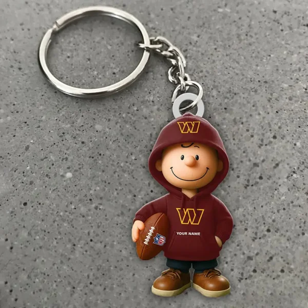 Washington Commanders NFL x Snoopy Personalized Acrylic Keychain Perfect Gift For Fan - Limited Edition SPTAKC023 - Image 2