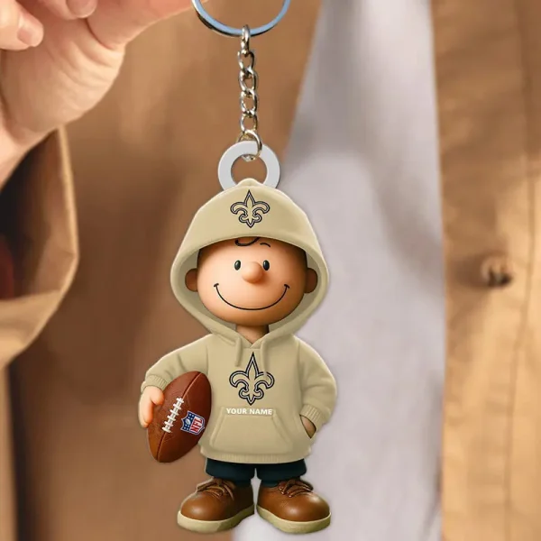 New Orleans Saints NFL x Snoopy Personalized Acrylic Keychain Perfect Gift For Fan - Limited Edition SPTAKC025