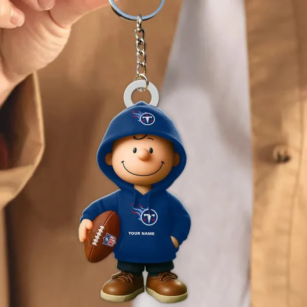 Tennessee Titans NFL x Snoopy Personalized Acrylic Keychain Perfect Gift For Fan - Limited Edition SPTAKC028