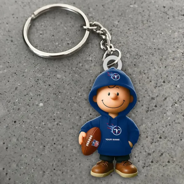 Tennessee Titans NFL x Snoopy Personalized Acrylic Keychain Perfect Gift For Fan - Limited Edition SPTAKC028 - Image 2