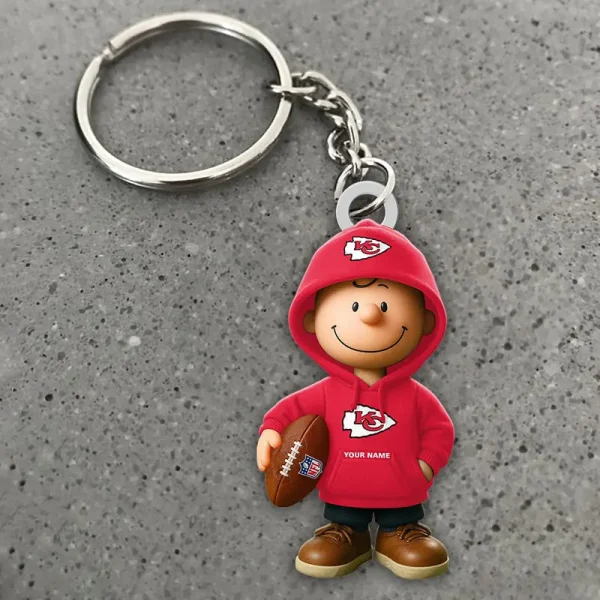Kansas City Chiefs NFL x Snoopy Personalized Acrylic Keychain Perfect Gift For Fan - Limited Edition SPTAKC032 - Image 2