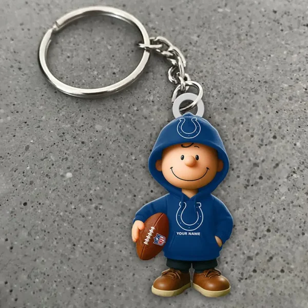 Indianapolis Colts NFL x Snoopy Personalized Acrylic Keychain Perfect Gift For Fan - Limited Edition SPTAKC034 - Image 2