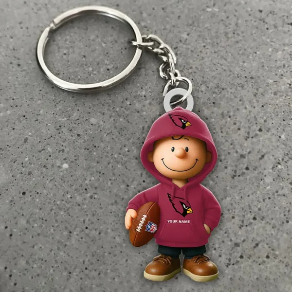 Arizona Cardinals NFL x Snoopy Personalized Acrylic Keychain Perfect Gift For Fan - Limited Edition SPTAKC039 - Image 2