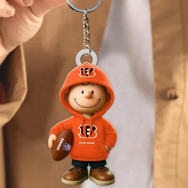 Cincinnati Bengals NFL x Snoopy Personalized Acrylic Keychain Perfect Gift For Fan - Limited Edition SPTAKC043
