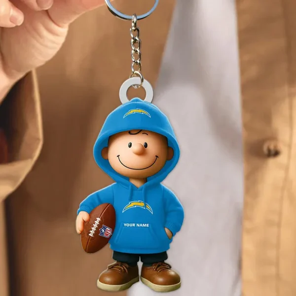Los Angeles Chargers NFL x Snoopy Personalized Acrylic Keychain Perfect Gift For Fan - Limited Edition SPTAKC044