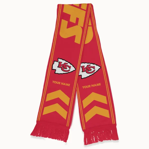 Kansas City Chiefs Football Team US Fan Scarf Personalized Name Gift For Fan SPTNEWSCARF002 - Image 2