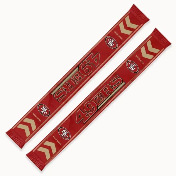 San Francisco 49ers Football Team US Fan Scarf Personalized Name Gift For Fan SPTNEWSCARF003 - Image 2
