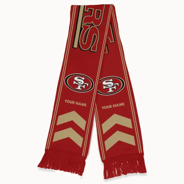 San Francisco 49ers Football Team US Fan Scarf Personalized Name Gift For Fan SPTNEWSCARF003 - Image 3