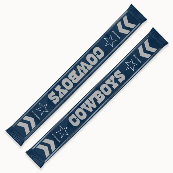 Dallas Cowboys Football Team US Fan Scarf Personalized Name Gift For Fan SPTNEWSCARF004 - Image 3
