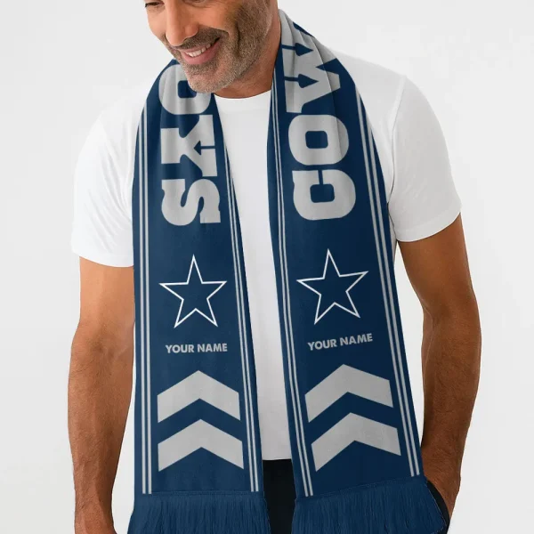 Dallas Cowboys Football Team US Fan Scarf Personalized Name Gift For Fan SPTNEWSCARF004