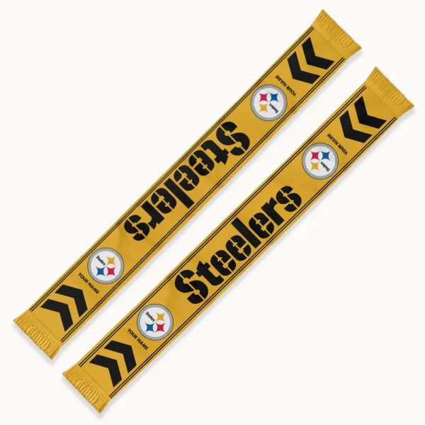 Pittsburgh Steelers Football Team US Fan Scarf Personalized Name Gift For Fan SPTNEWSCARF005 - Image 2