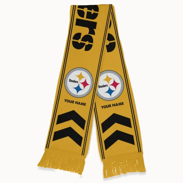 Pittsburgh Steelers Football Team US Fan Scarf Personalized Name Gift For Fan SPTNEWSCARF005 - Image 3