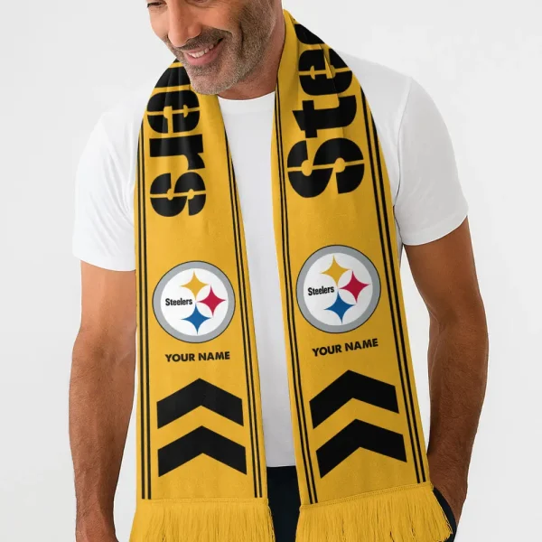 Pittsburgh Steelers Football Team US Fan Scarf Personalized Name Gift For Fan SPTNEWSCARF005