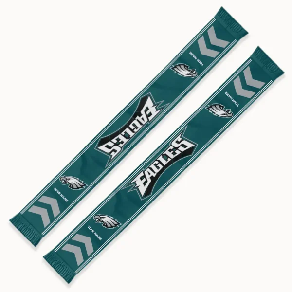 Philadelphia Eagles Football Team US Fan Scarf Personalized Name Gift For Fan SPTNEWSCARF007 - Image 2