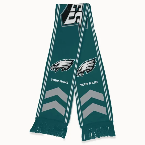 Philadelphia Eagles Football Team US Fan Scarf Personalized Name Gift For Fan SPTNEWSCARF007 - Image 3