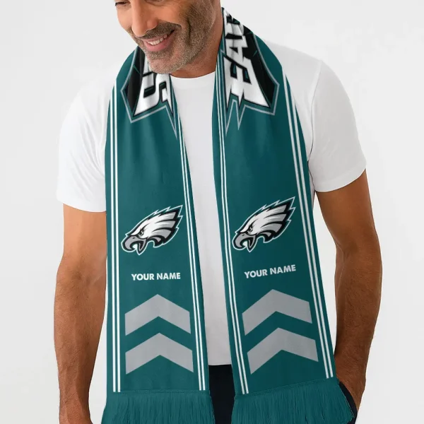 Philadelphia Eagles Football Team US Fan Scarf Personalized Name Gift For Fan SPTNEWSCARF007